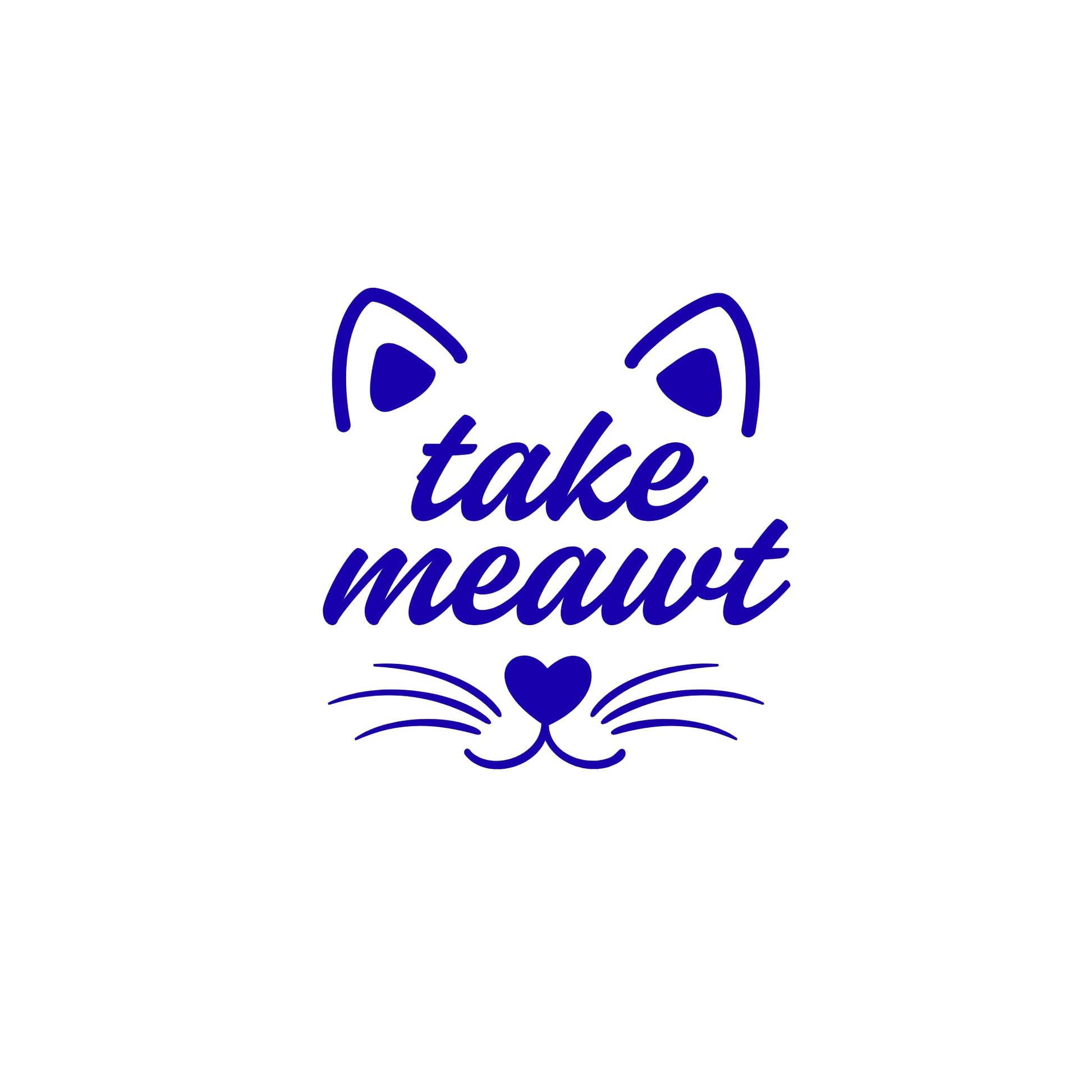 Take Meawt Cat Face Vinyl Decal for Trash Cans | Multiple Colors Available - Nostalgi Factory