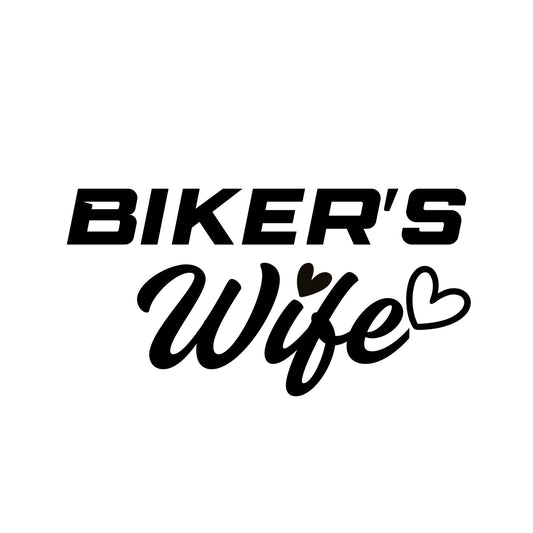 Biker's Wife Vinyl Car Decal Sticker | Multiple Colors Available - Nostalgi Factory