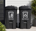 Trash & Recycle Bin Decal Stickers | Waste Management Labels | 5 Colors Available Nostalgi Factory