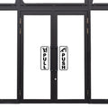 Pull Push Door Signs with Vinyl Decals, Black Frame, Multiple Colors Available - Nostalgi Factory