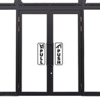 Pull Push Door Signs with Vinyl Decals, Black Frame, Multiple Colors Available - Nostalgi Factory