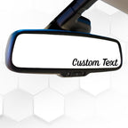 Custom heart design car mirror decal from Nostalgi Factory in 9 colors, personalized vinyl sticker for vehicle decoration.