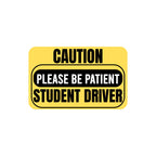 Non-Magnetic Caution Student Driver Stickers | Waterproof Removable Vinyl Decals for Cars & Windows | Made in USA (10x6 inches, 2-Pack) - Nostalgi Factory