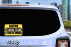 Non-Magnetic Caution Student Driver Stickers | Waterproof Removable Vinyl Decals for Cars & Windows | Made in USA (10x6 inches, 2-Pack) - Nostalgi Factory