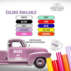 Nostalgi Factory vinyl decal reading "No Smoking for Business" with vaping and e-cigarette icons, in various colors.