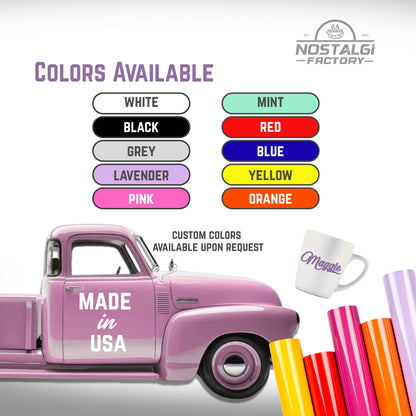 Nostalgi Factory vinyl decal reading "No Smoking for Business" with vaping and e-cigarette icons, in various colors.