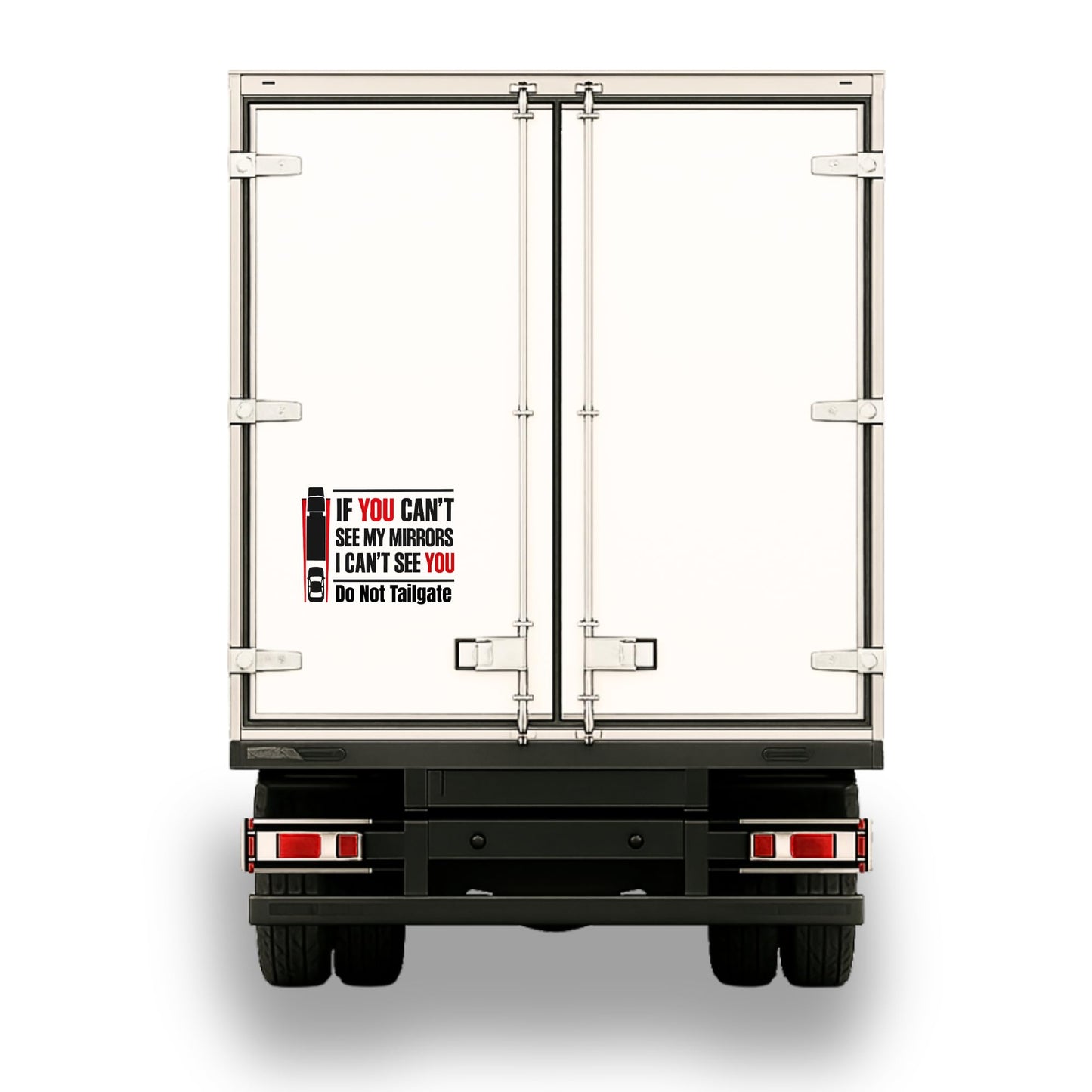 Truck Safety Decal | If You Can't See My Mirrors Warning Sticker | Die-Cut Premium Vinyl | Made in USA - Nostalgi Factory