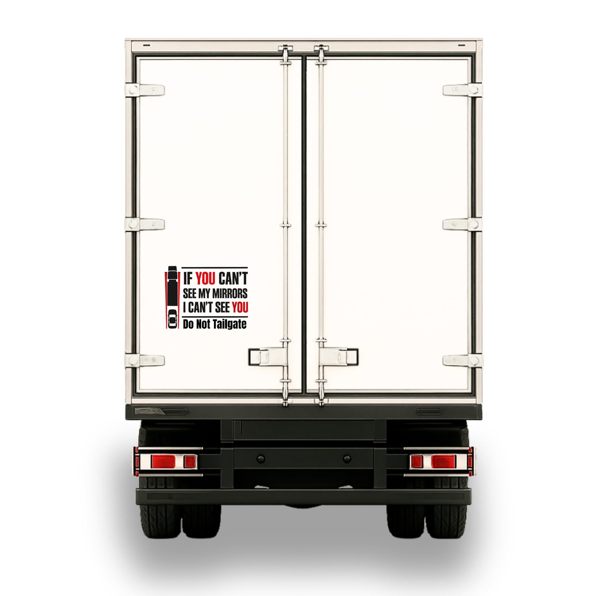 Truck Safety Decal | If You Can't See My Mirrors Warning Sticker | Die-Cut Premium Vinyl | Made in USA - Nostalgi Factory