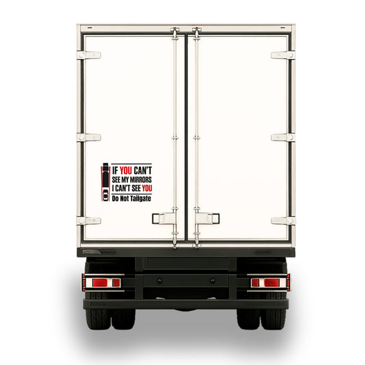 Truck Safety Decal | If You Can't See My Mirrors Warning Sticker | Die-Cut Premium Vinyl | Made in USA - Nostalgi Factory