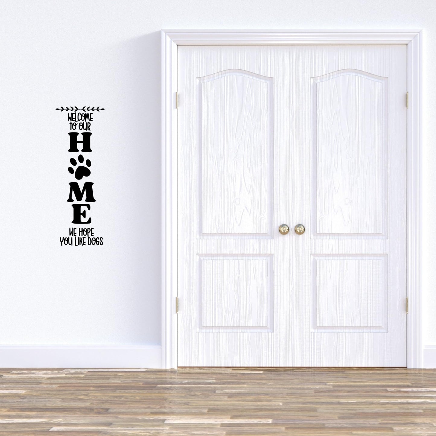 Welcome to Our HOME Dog Paw Print Vinyl Wall/Window Decal | Multiple Colors Available | 22.6 x 8 inches - Nostalgi Factory