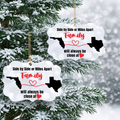 Long Distance Family Ornament | Custom Two States | Miles Apart Close at Heart - Nostalgi Factory