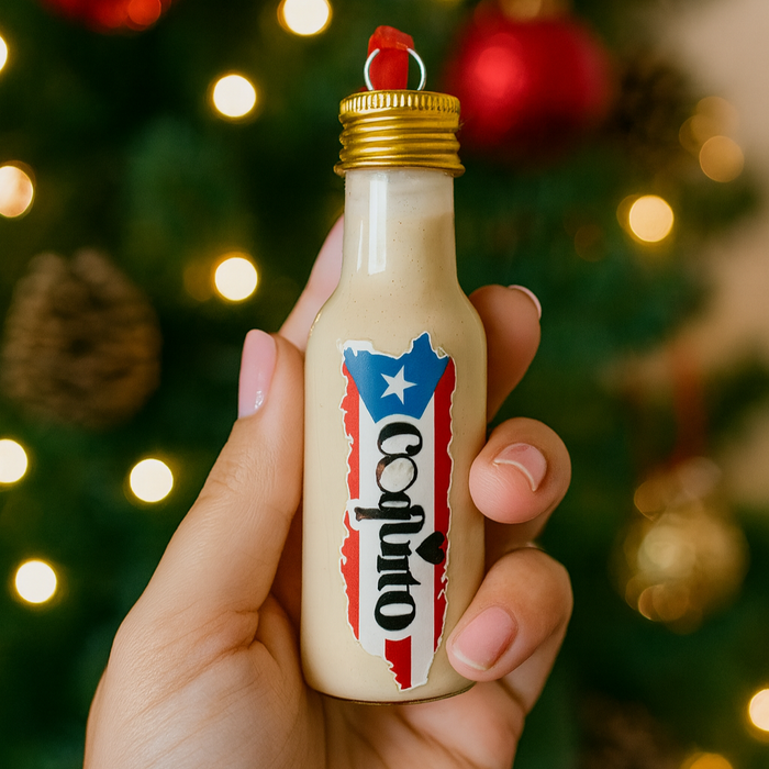 Small Coquito Ornament – Puerto Rican Holiday Keepsake - Nostalgi Factory