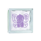 Personalized vinyl baby birth stats decal featuring an elephant design, perfect for nursery decor from Nostalgi Factory.