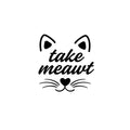 Take Meawt Cat Face Vinyl Decal for Trash Cans | Multiple Colors Available - Nostalgi Factory