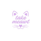 Take Meawt Cat Face Vinyl Decal for Trash Cans | Multiple Colors Available - Nostalgi Factory