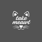Take Meawt Cat Face Vinyl Decal for Trash Cans | Multiple Colors Available - Nostalgi Factory