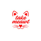 Take Meawt Cat Face Vinyl Decal for Trash Cans | Multiple Colors Available - Nostalgi Factory
