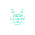 Take Meawt Cat Face Vinyl Decal for Trash Cans | Multiple Colors Available - Nostalgi Factory