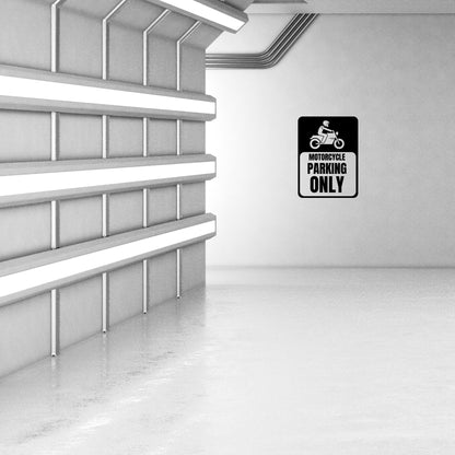 Motorcycle Parking Only Vinyl Decal | Multiple Colors Available | Garage Wall | Sign - Nostalgi Factory