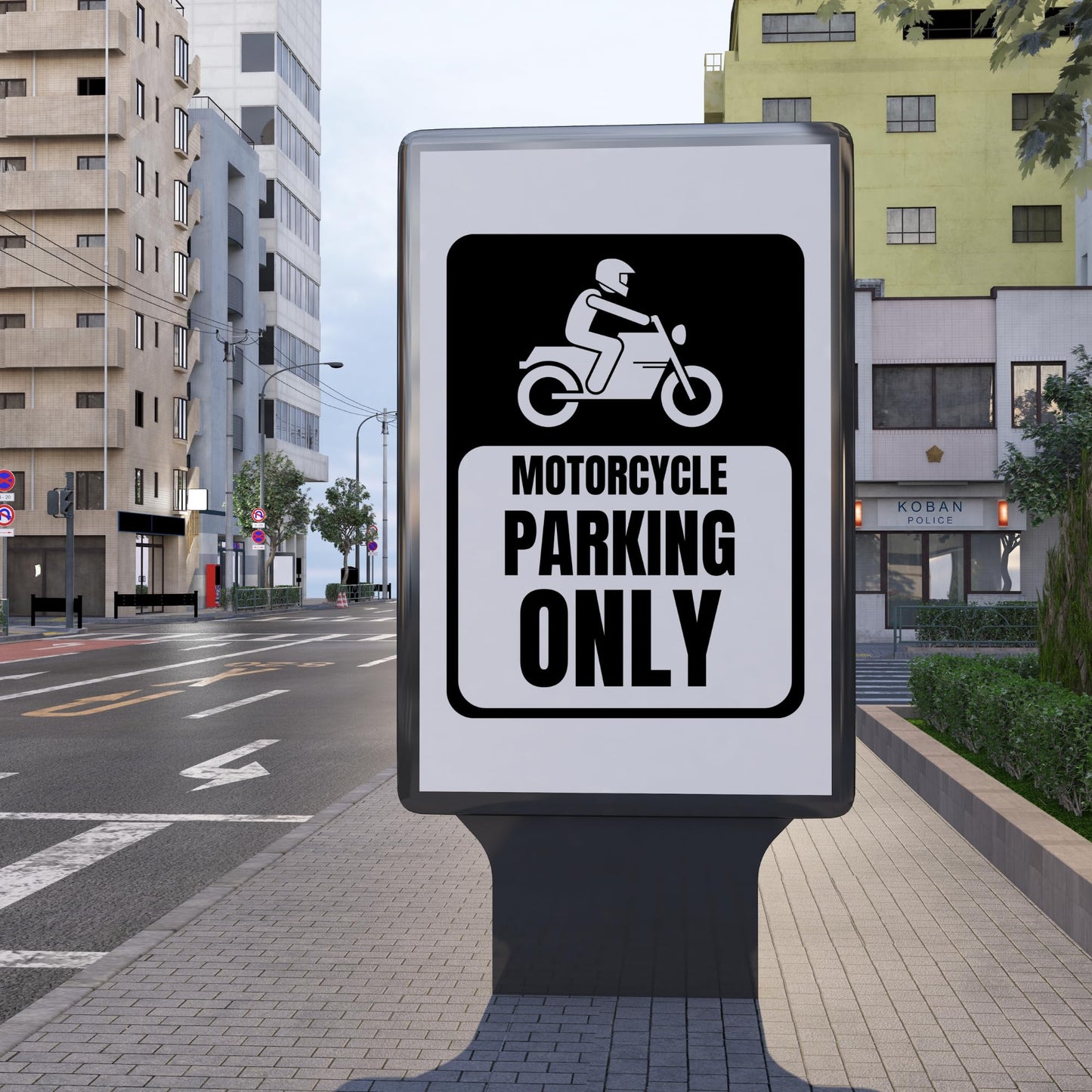 Motorcycle Parking Only Vinyl Decal | Multiple Colors Available | Garage Wall | Sign - Nostalgi Factory