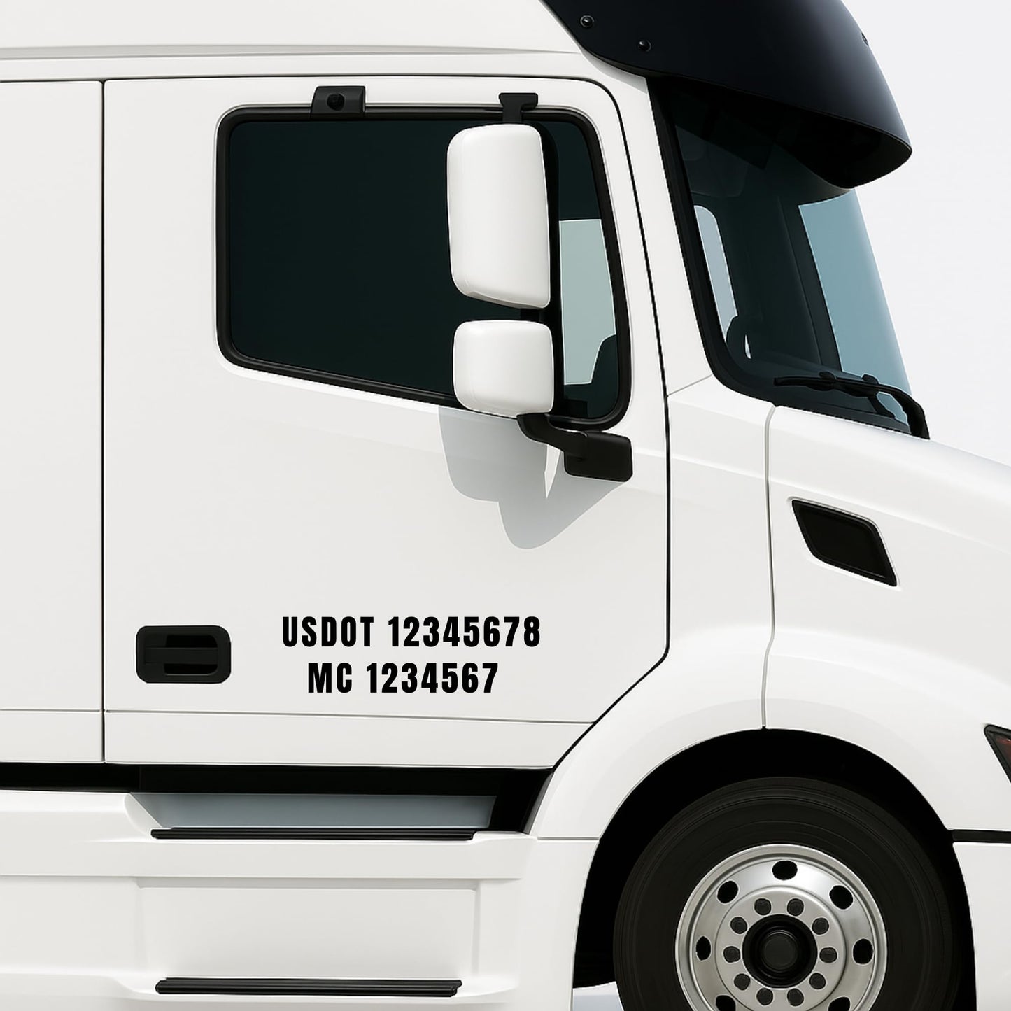 Set of 4 Custom Compliance USDOT and MC Custom Number Decals | 2-Inch Vinyl Lettering | Truck Commercial Numbers | Commercial Van Pick up Semi Truck Required Decal Set - Nostalgi Factory