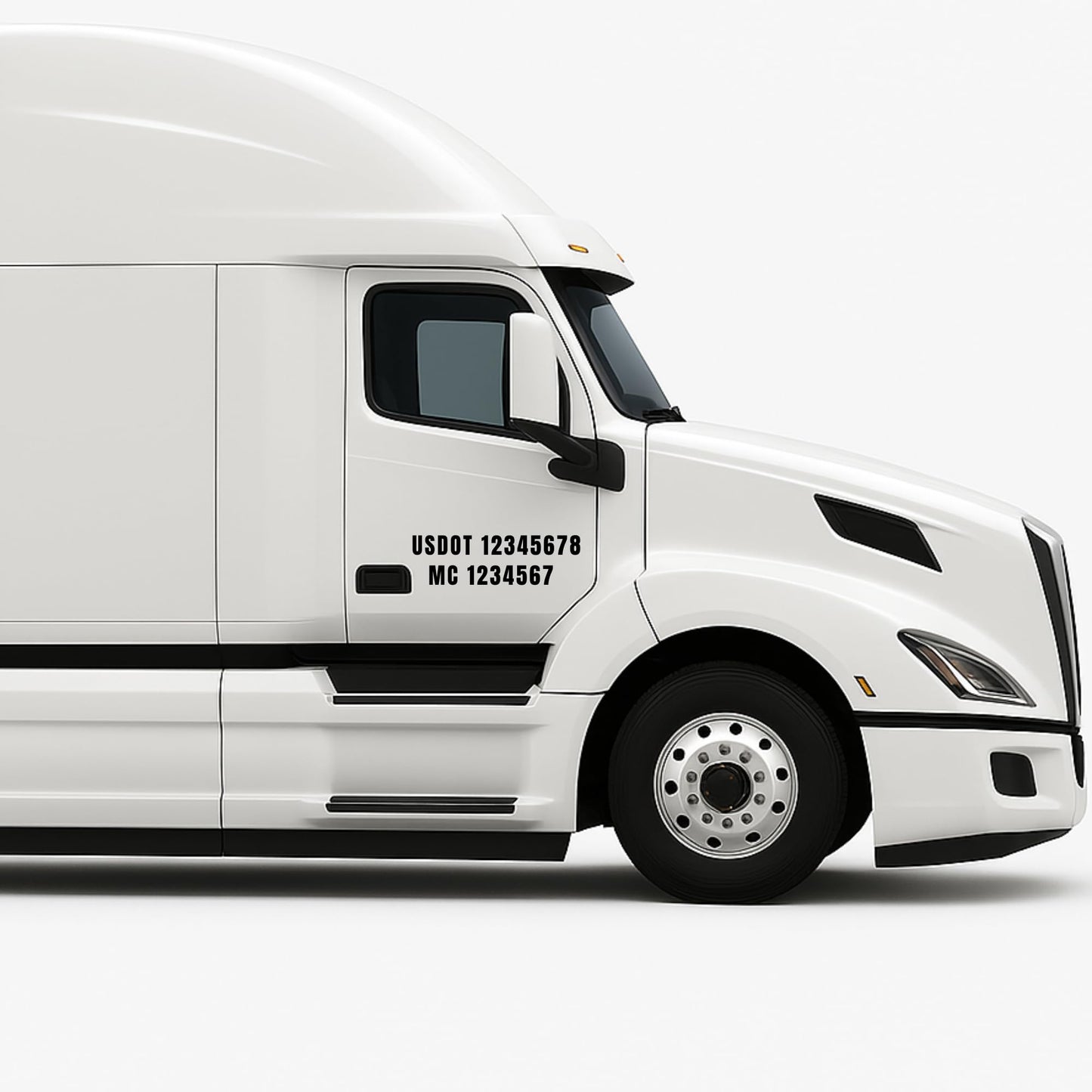 Set of 4 Custom Compliance USDOT and MC Custom Number Decals | 2-Inch Vinyl Lettering | Truck Commercial Numbers | Commercial Van Pick up Semi Truck Required Decal Set - Nostalgi Factory