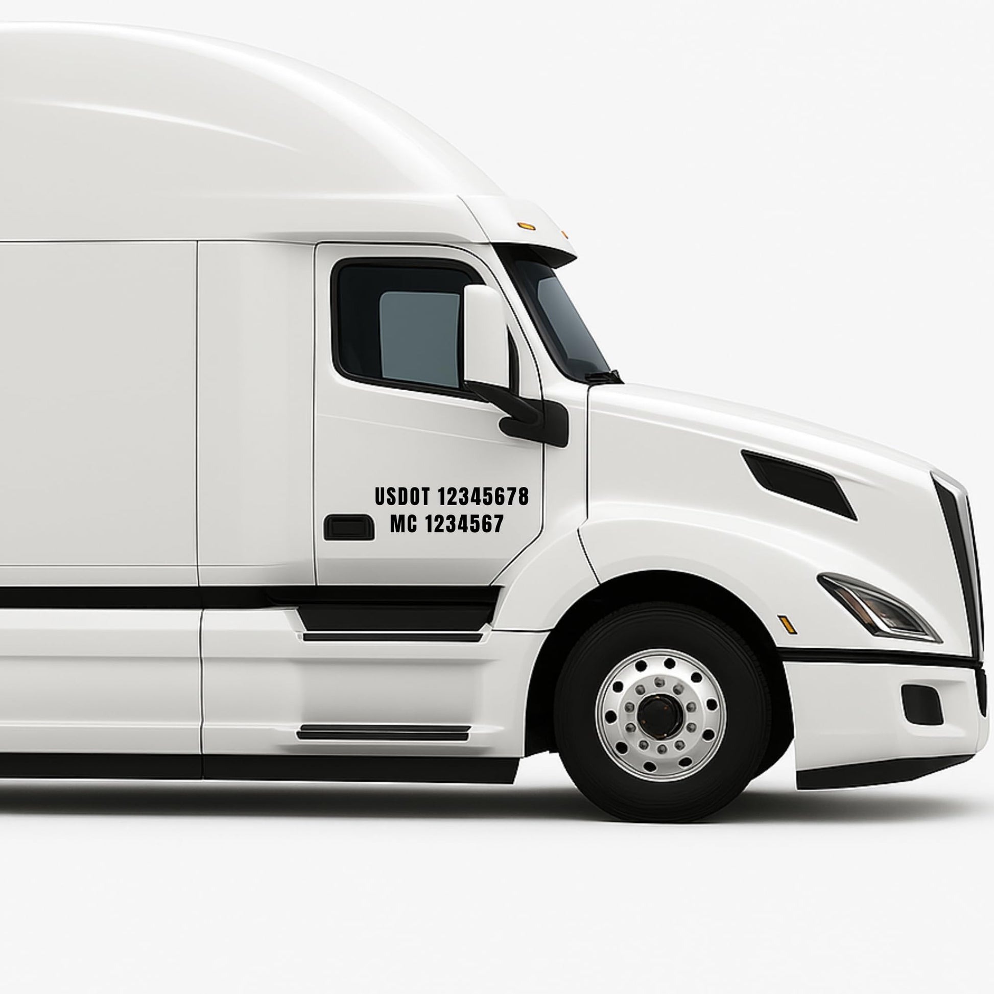 Set of 4 Custom Compliance USDOT and MC Custom Number Decals | 2-Inch Vinyl Lettering | Truck Commercial Numbers | Commercial Van Pick up Semi Truck Required Decal Set - Nostalgi Factory