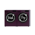 Washer and Dryer Vinyl Decals | Glossy Finish Laundry Room Labels Sticker | 12 Color Options | Modern Front Load Appliance Stickers - Nostalgi Factory