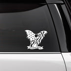 Patriotic American Eagle Car Decal | In God We Trust Vinyl Sticker | Multiple Colors Available | Made in USA - Nostalgi Factory