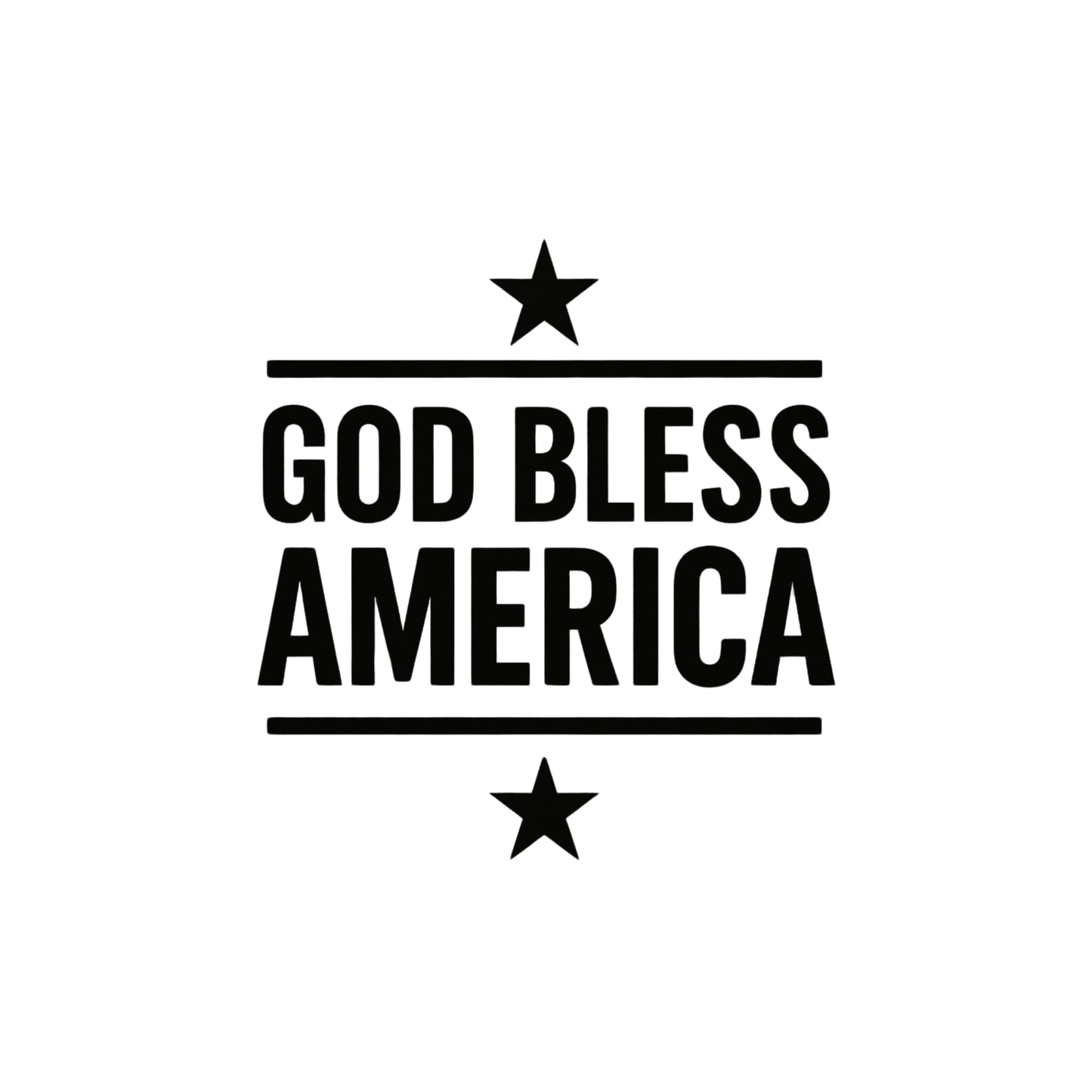 Patriotic car decal with "God Bless America" and stars, vinyl window sticker with permanent adhesive by Nostalgi Factory.