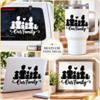 Custom Family Silhouette Car Decal | Personalized Our Family with Kids & Pets