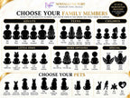Custom Family Silhouette Car Decal | Personalized Our Family with Kids & Pets
