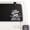 This Mom Doesn't Do Minivans — motorcycle design shown on a white Jeep window